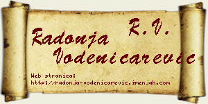 Radonja Vodeničarević vizit kartica